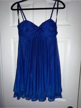 Royal Blue Spaghetti-Strap mini dress